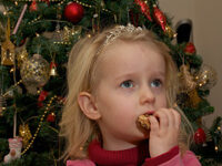 Leia caught with Santa’s cooky!