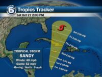 Sandy packs punch as a strong Category 2 hurricane, claims 2 lives