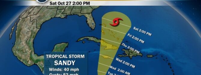 Sandy packs punch as a strong Category 2 hurricane, claims 2 lives