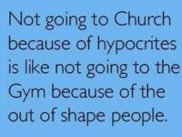 Not going to church due to…