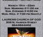 scCOG: Revival Laurens Church Church of God
