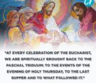 Today is Holy Thursday, where we commemorate the establishment of…