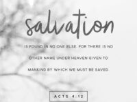 Neither is there salvation in any other: for there is…