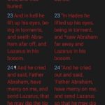 LUKE 16:23-24 IT SAYS THAT both Lazarus the poor and…