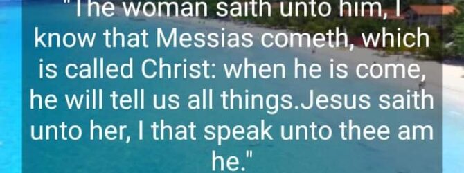 JESUS IS THE MESSIAH THE ETERNAL SON OF GOD.