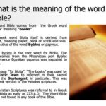 Where does the word “Bible” come from, and what does…