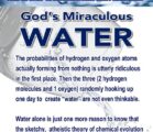GOD’S MIRACULOUS “WATER”… (Evolution Crusher) WATER! You gotta love it….