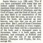 Do you believe in the ancient doctrine of the millennial…