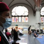 New social distancing rules meant many worshippers had nowhere to…