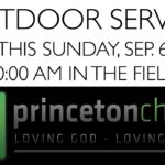 Outdoor Service THIS Sunday, September 6
