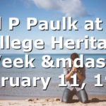 Earl P  Paulk at Lee College Heritage Week — February 11, 1977