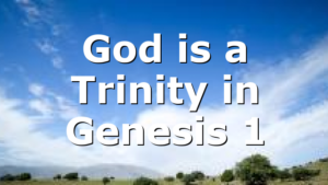 God is a Trinity in Genesis 1