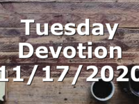 Tuesday Devotion 11/17/2020