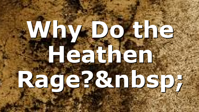 Why Do the Heathen Rage? 