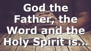 God the Father, the Word and the Holy Spirit is…