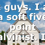 Ok guys. I am a soft five point Calvinist. I…
