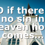 SO if there is no sin in heaven how comes…