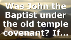 Was John the Baptist under the old temple covenant? If…