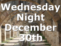 Wednesday Night December 30th