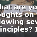 What are your thoughts on the following seven principles? I…