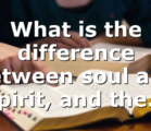 What is the difference between soul and spirit, and the…