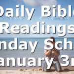 Daily Bible Readings Sunday School January 3rd