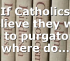 If Catholics believe they will go to purgatory, where do…