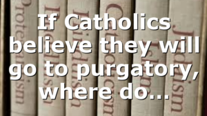 If Catholics believe they will go to purgatory, where do…