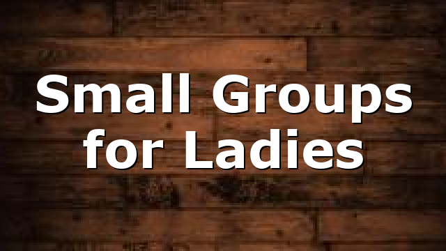 Small Groups for Ladies