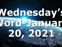 Wednesday’s Word-January 20, 2021