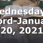 Wednesday’s Word-January 20, 2021