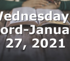 Wednesday’s Word-January 27, 2021