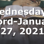 Wednesday’s Word-January 27, 2021