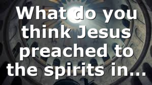 What do you think Jesus preached to the spirits in…