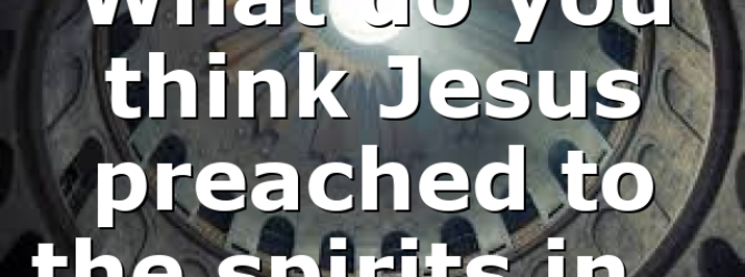 What do you think Jesus preached to the spirits in…