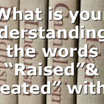 What is your understanding in the words “Raised”& “seated” with…