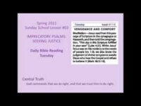 Sunday School Daily Bible Readings March 21st