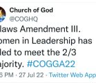 GA22 AGENDA: Did Church of God miss a historic opportunity AGAIN?