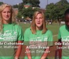Lady Flames Soccer Players Discuss Kick’n it for Kids with Cancer