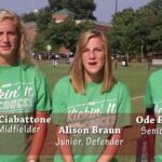 Lady Flames Soccer Players Discuss Kick’n it for Kids with Cancer