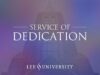 Service of Dedication Fall 2017