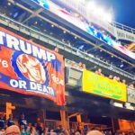 Huge Banner Declaring ‘Trump Or Death’ Dropped During The Playing Of The National Anthem At Yankee Stadium Last Night Signals ‘Civil War’ 2024