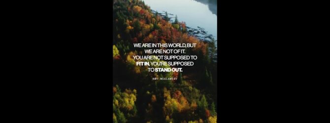 We are in this world, but we are not of it. You are not supposed to fit in, you’re… #shorts