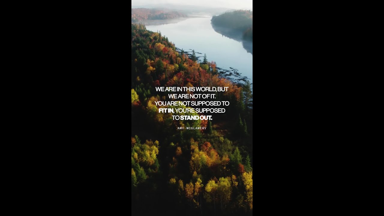 We are in this world, but we are not of it. You are not supposed to fit in, you’re… #shorts