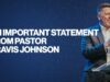 An Important Statement | Travis Johnson