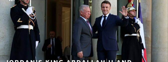 French President Emmanuel Macron And King Abdullah II Of Jordan Join Forces Today In France To Demand ‘Immediate End’ To Israel Defending Itself In Gaza